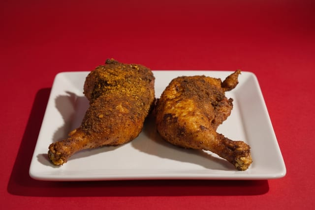 Smoked Fried Chicken Quarter a la Carte.