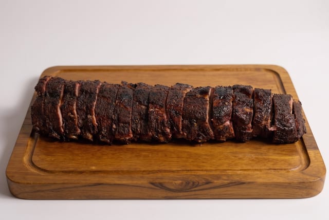 Full Rack Baby Back Pork Ribs.